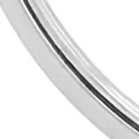 Sterling Silver Polished Round Hoop Earrings
