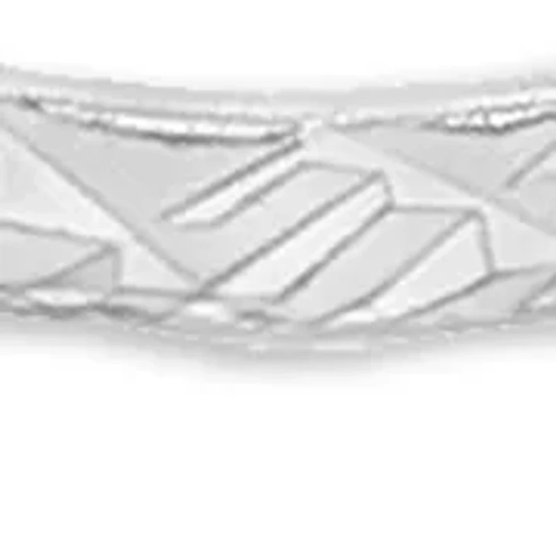 Sterling Silver 30mm Diamond Cut Squared Click Top Hoop Earrings