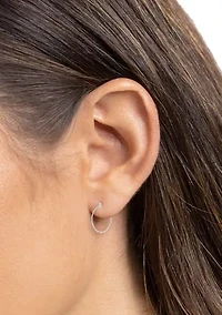 Sterling Silver 30 Millimeter Polished Braided Hoop Earrings