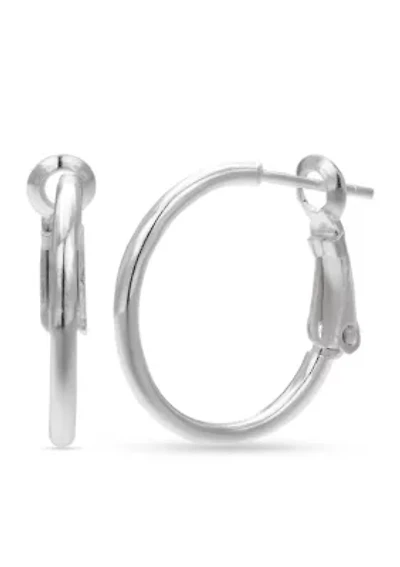 Simply Sterling 20 Millimeter Polished Hoop Earrings