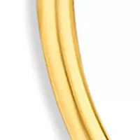 Gold Plated Sterling Silver 40 Millimeter Polished Hoop Earrings