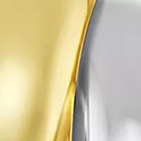 Plated Two Tone Polished Double C Hoop Earrings