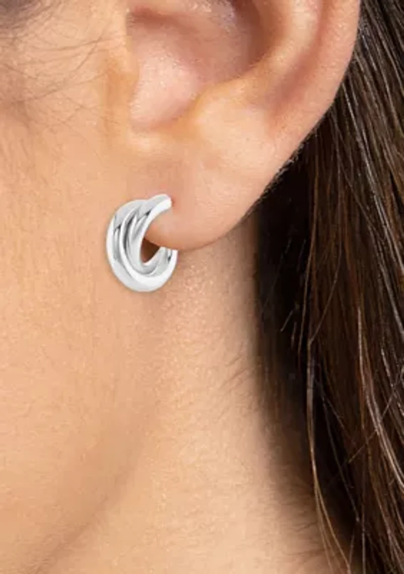 Double C Huggie Earrings