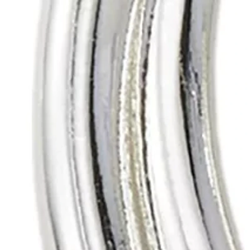 Silver Tone Double Hoop Earrings 