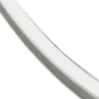 50 Millimeter Silver Tone Flat Hoop Earrings 