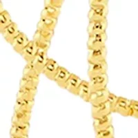 Plated Textured Triple Teardrop Earrings