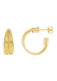 Multi Row C Hoop Earrings