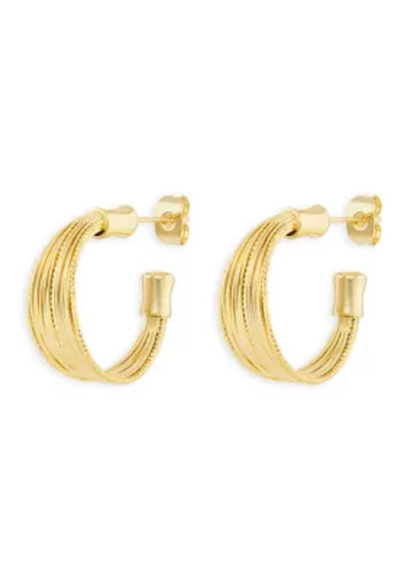 Multi Row C Hoop Earrings