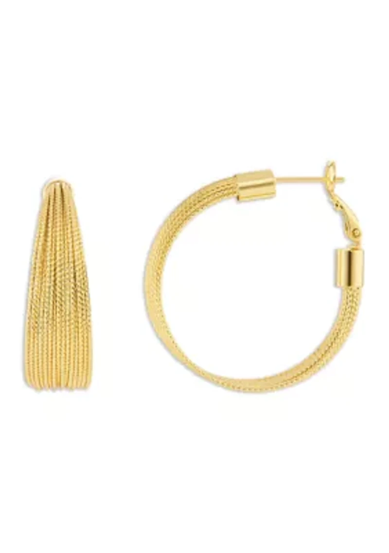 Textured Hoop Earrings