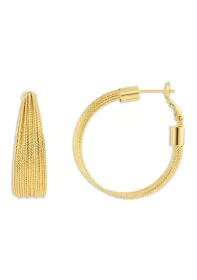 Textured Hoop Earrings