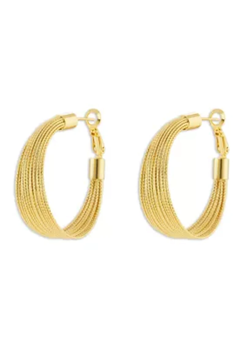 Textured Hoop Earrings