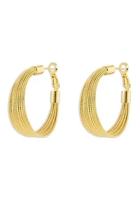 Textured Hoop Earrings