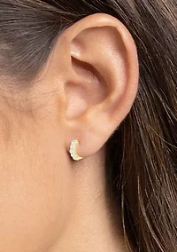 Cubic Zirconia Huggie Hoop Earrings