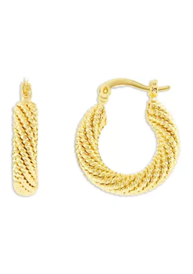 Textured Huggie Earrings