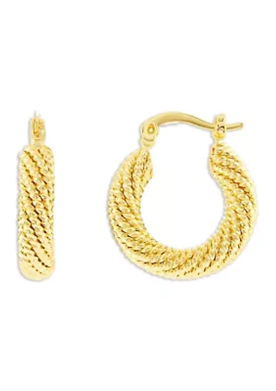 Textured Huggie Earrings