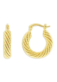 Textured Huggie Earrings