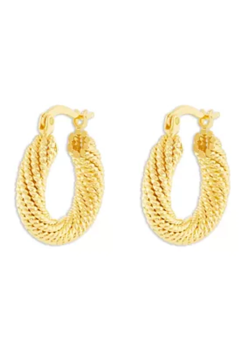 Textured Huggie Earrings