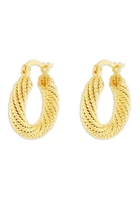 Textured Huggie Earrings