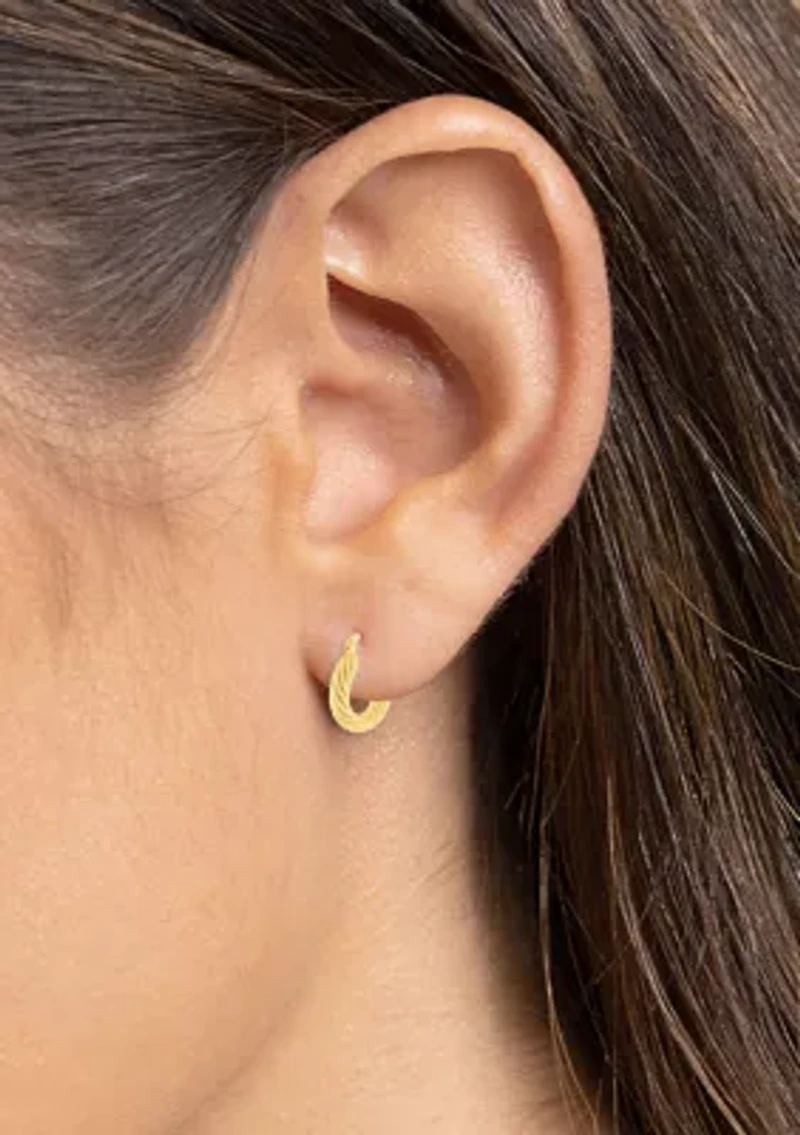 Textured Huggie Earrings