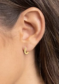 Textured Huggie Earrings