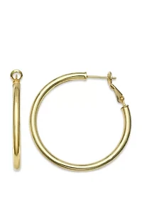Fine Plated Hinge Hoop Earrings