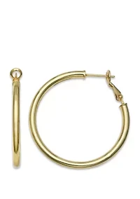 Polished Hoop Paddle Back Earrings