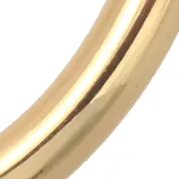 35 Millimeter Gold Plated Oval Graduated Hoop Earrings