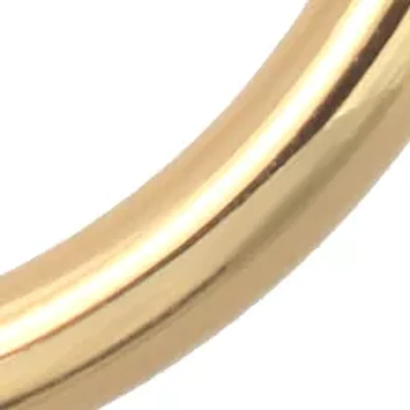 Millimeter Gold Plated Oval Graduated Hoop Earrings