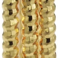 24k Gold Over Silver-Plated 40 Millimeter Triple Row Hoop Earrings