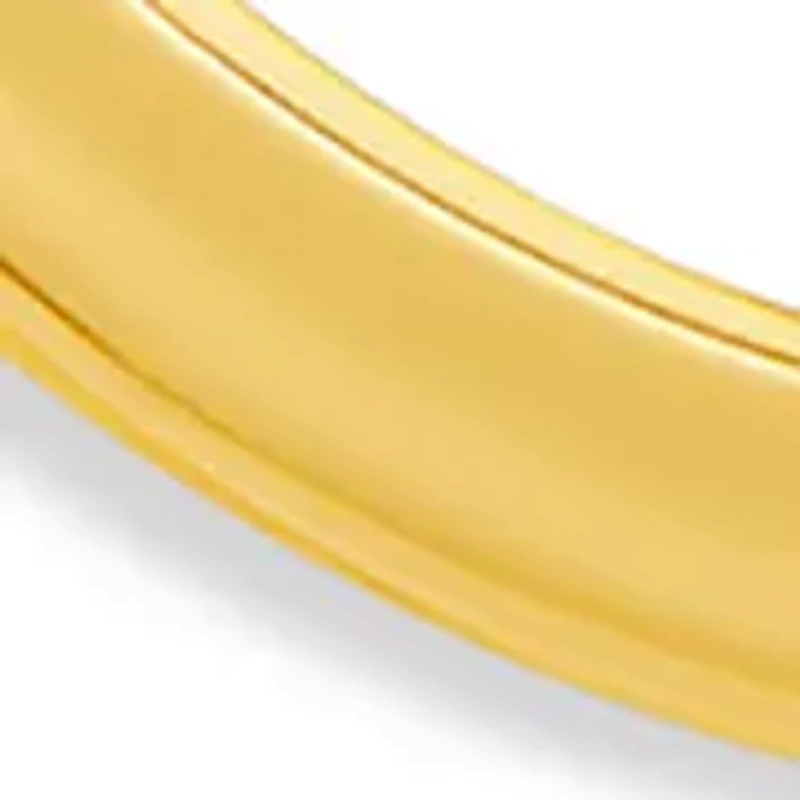 Gold Over Silver Plated 60 Millimeter Teardrop Hoop Earrings