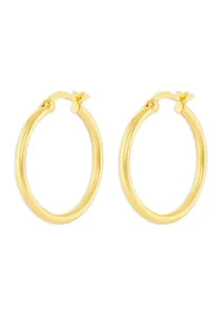 Sterling Silver 45 Millimeter polished Hoop Earrings