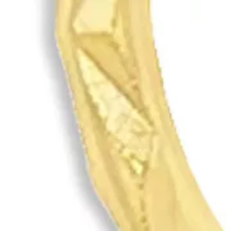 Diamond Cut Clicktop Hoop Earrings Sterling Silver