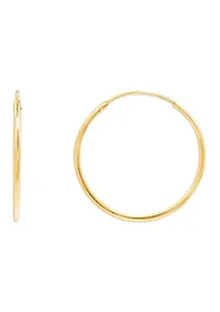 Polished Endless Hoop Earrings Sterling Silver