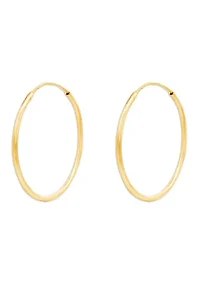 Polished Endless Hoop Earrings Sterling Silver