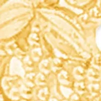 Flower Filigree Marquise Shape Drop Earrings in Gold Over Sterling Silver 