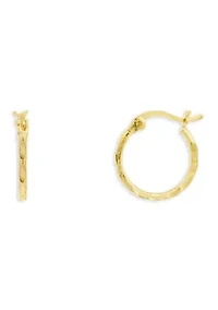 Diamond Cut Clicktop Hoops Sterling Silver