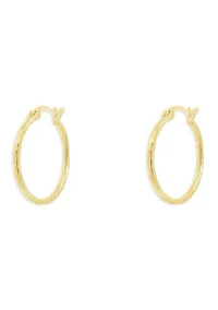 Diamond Cut Clicktop Hoop Earrings Gold Over Sterling Silver