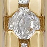 Cubic Zirconia Huggie Earrings