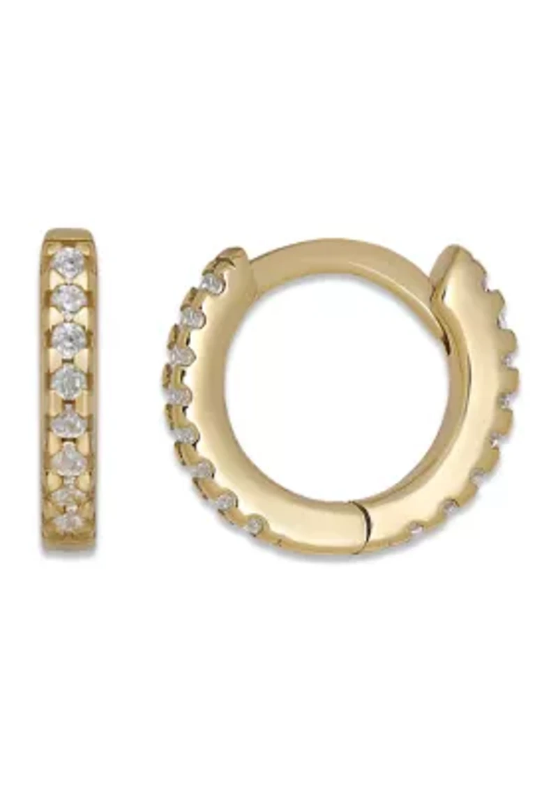 Cubic Zirconia Huggie Earrings