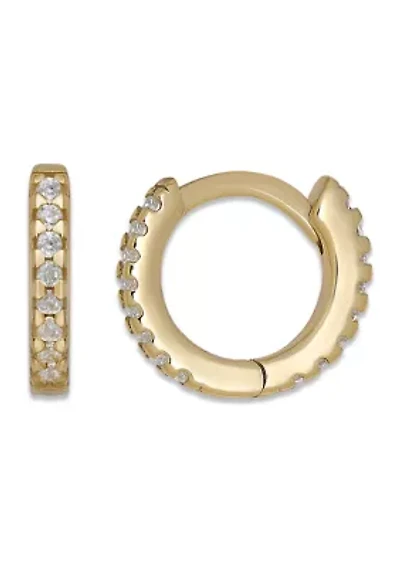 Cubic Zirconia Huggie Earrings