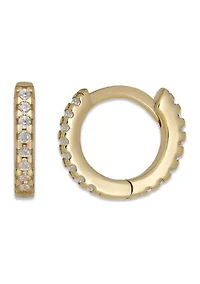 Cubic Zirconia Huggie Earrings