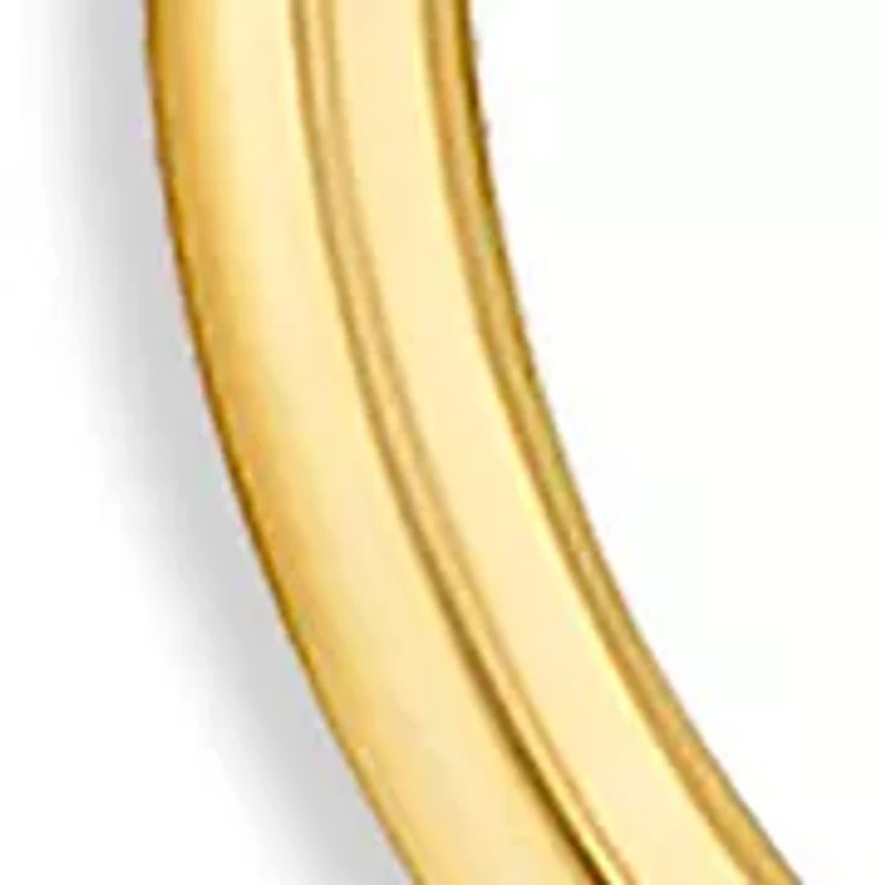 Gold Plated Sterling Silver 20 Millimeter Polished Click Top Hoop Earrings