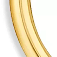 Gold Plated Sterling Silver 20 Millimeter Polished Click Top Hoop Earrings