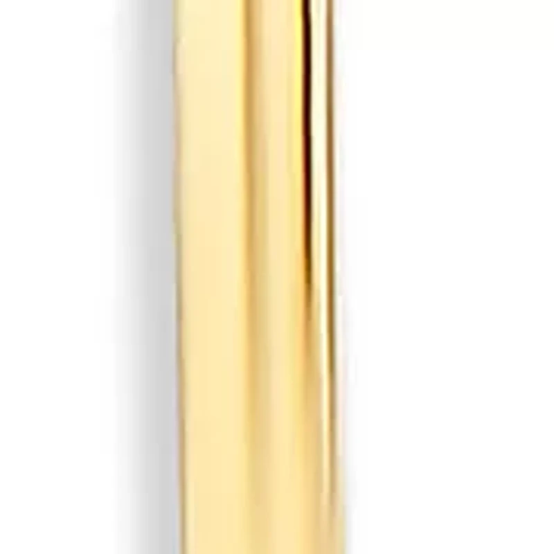 Gold Plated Sterling Silver Millimeter Polished Click Top Hoop Earrings