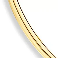 Gold Plated Sterling Silver 50 Millimeter Polished Click Top Hoop Earrings