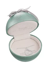 Sterling Silver CZ Heart Pendant Necklace