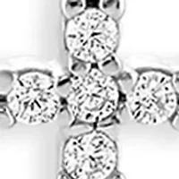Sterling Silver Cubic Zirconia Cross Pendant Necklace