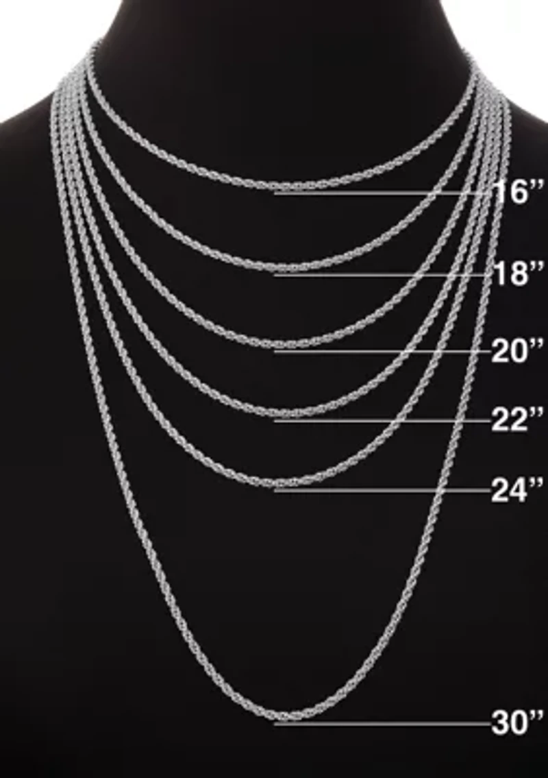 Sterling Silver Cubic Zirconia Infinity Pendant Necklace
