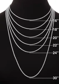 Sterling Silver Pave CZ Initial Pendant Necklace