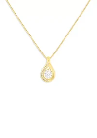 Sterling Silver Pave Round CZ Infinity Pendant Necklace